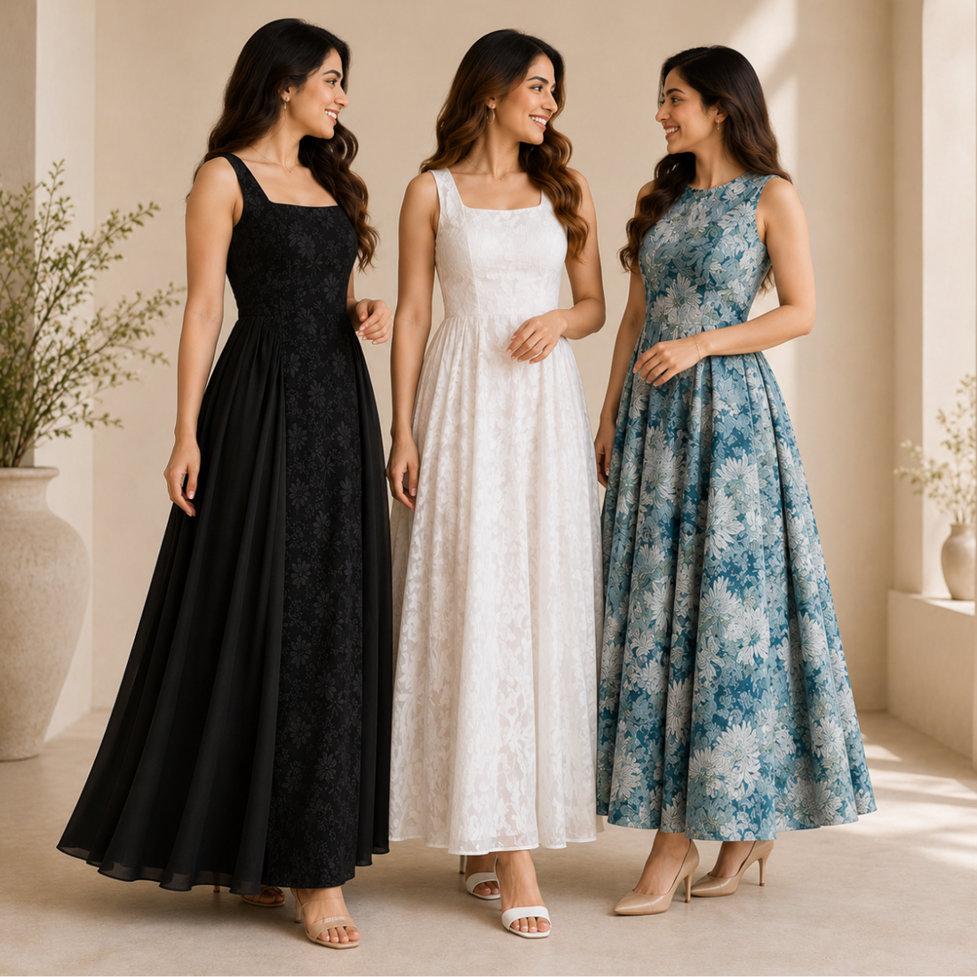 3 Women's Long Maxi Dress ( D3 )