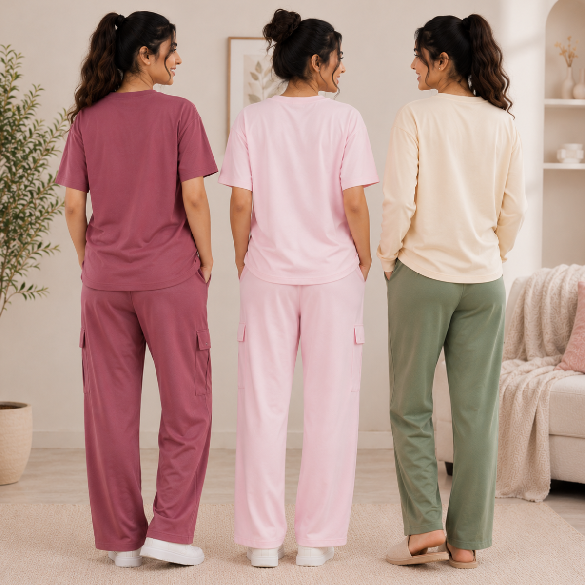 Women's Daily Wear T-Shirt with Trouser ( T3 )