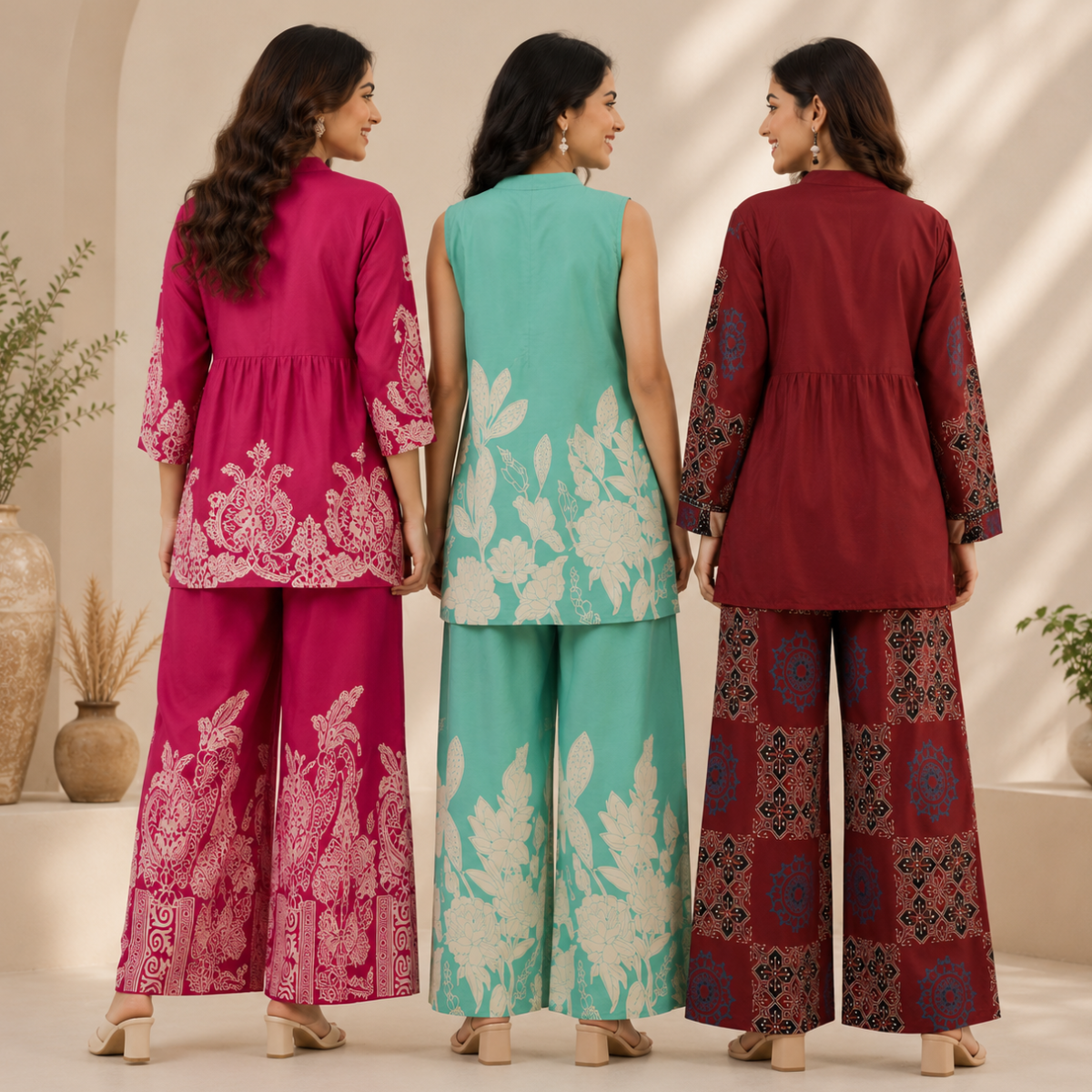 3 Women's Printed Co-Ord Set Collection ( P3 )