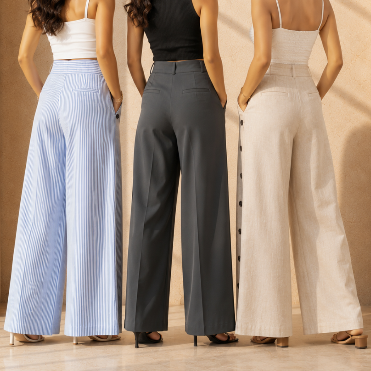 3 Women's High Waist Trousers ( T3 )