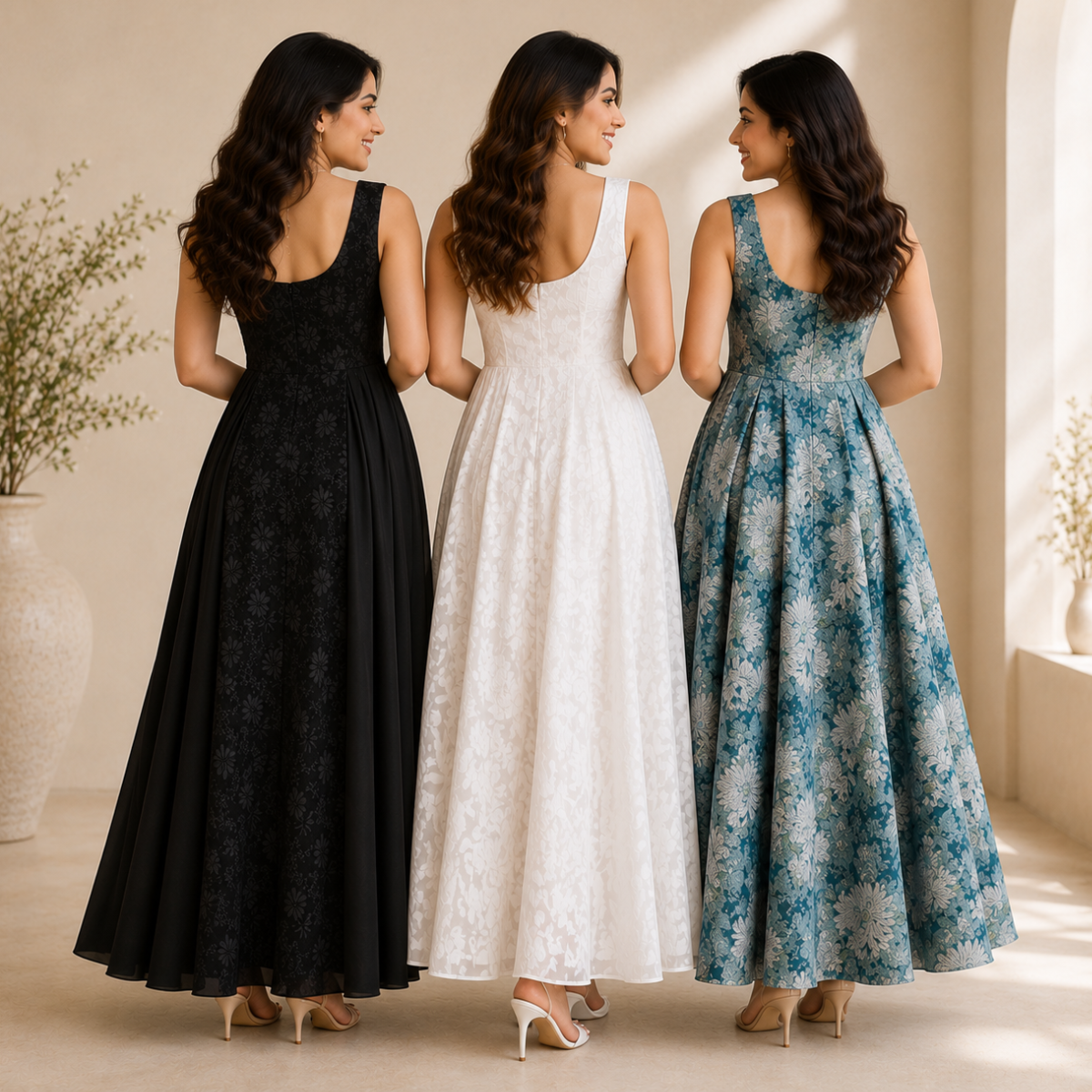 3 Women's Long Maxi Dress ( D3 )