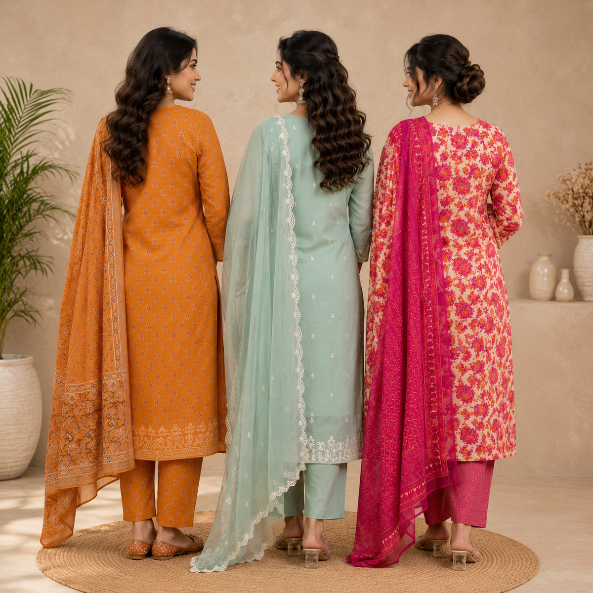 3 Kurta Sets With Dupatta | Ethnic look | (N-10)