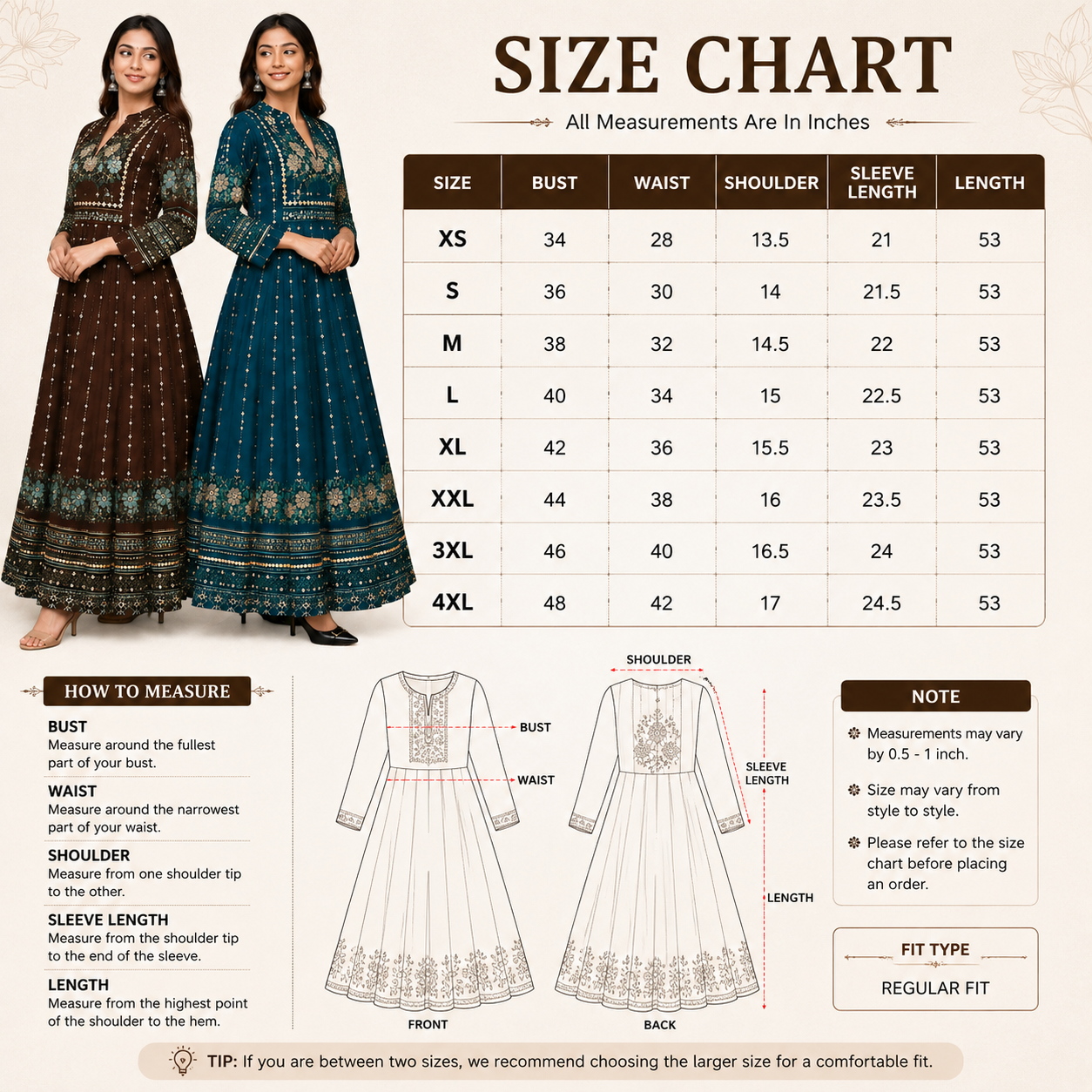 2 Pack Bohemian Ethnic Print Maxi Dress with Flowing Hem | B-12