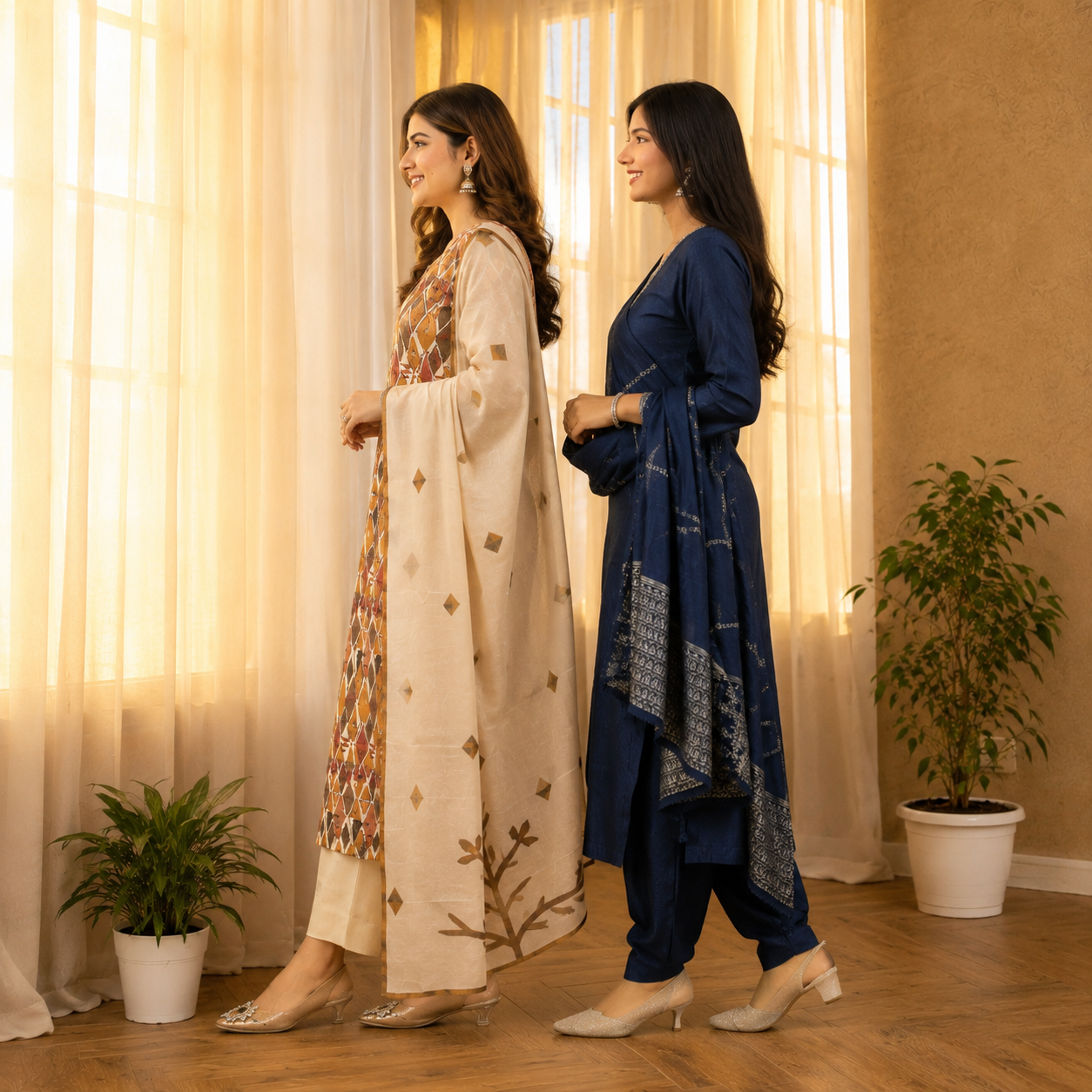 2 Combo Women’s Kurta Sets with Dupatta ( K3 )