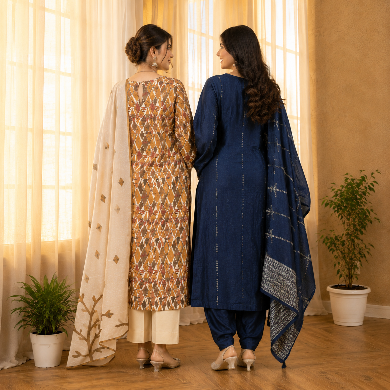 2 Combo Women’s Kurta Sets with Dupatta ( K3 )