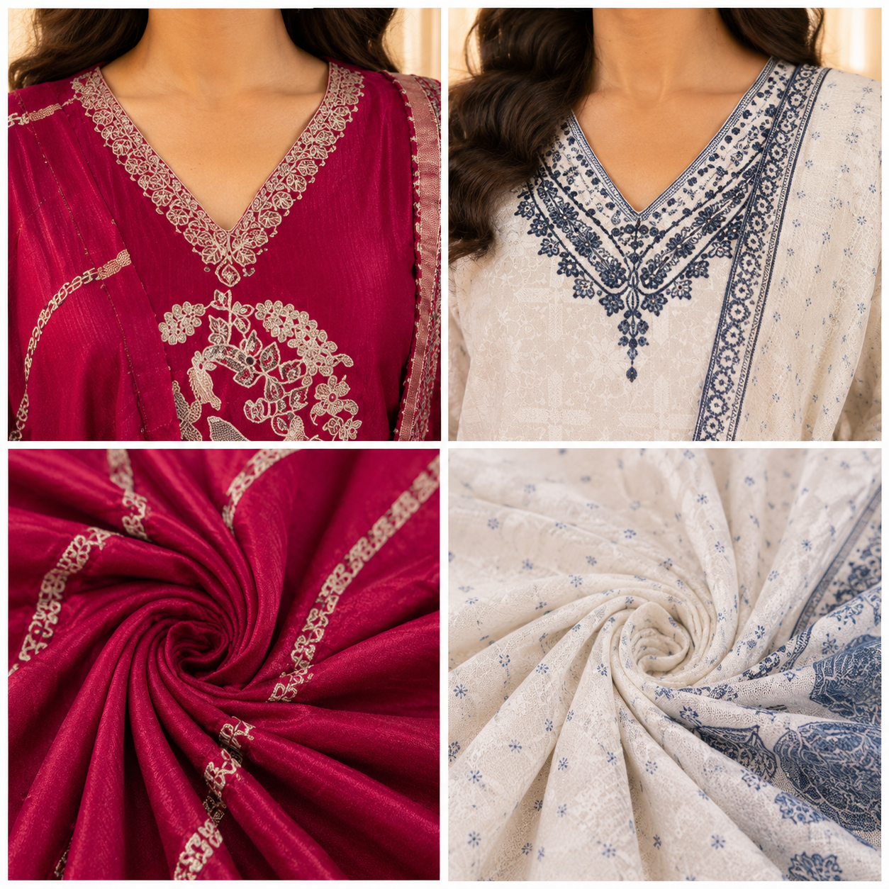 2 Combo Women’s Kurta Sets with Dupatta ( K6 )