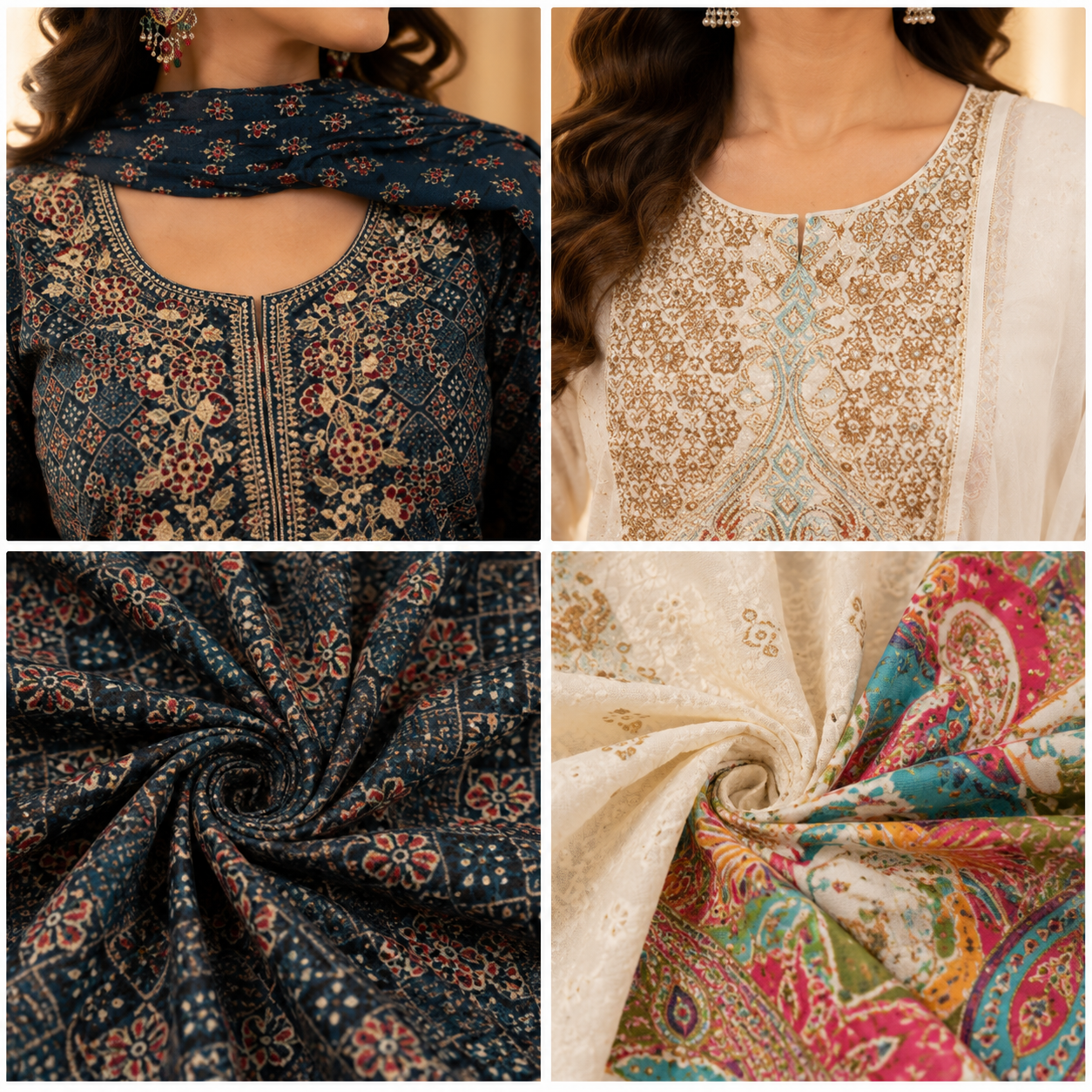 2 Combo Women’s Kurta Sets with Dupatta ( K7 )