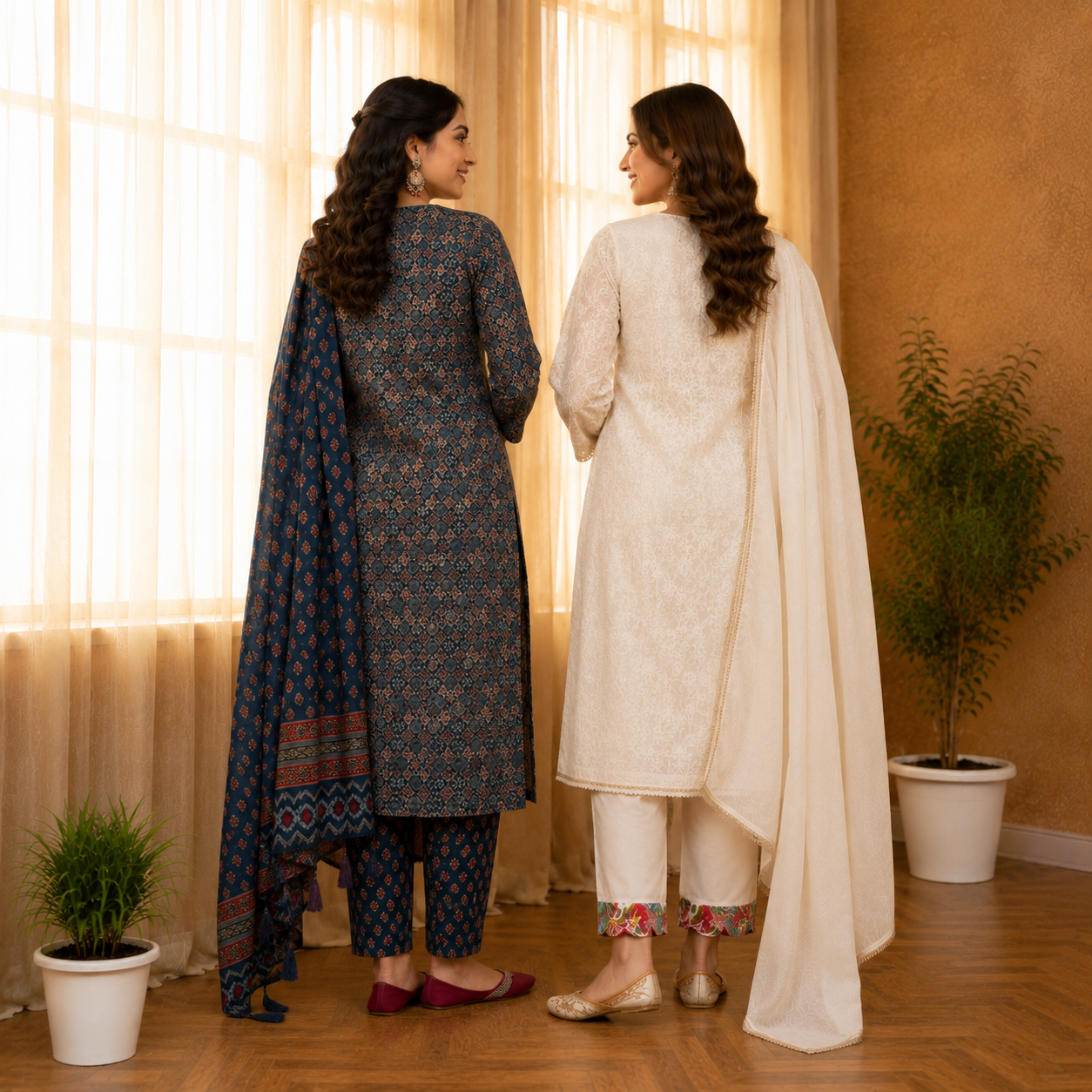 2 Combo Women’s Kurta Sets with Dupatta ( K7 )