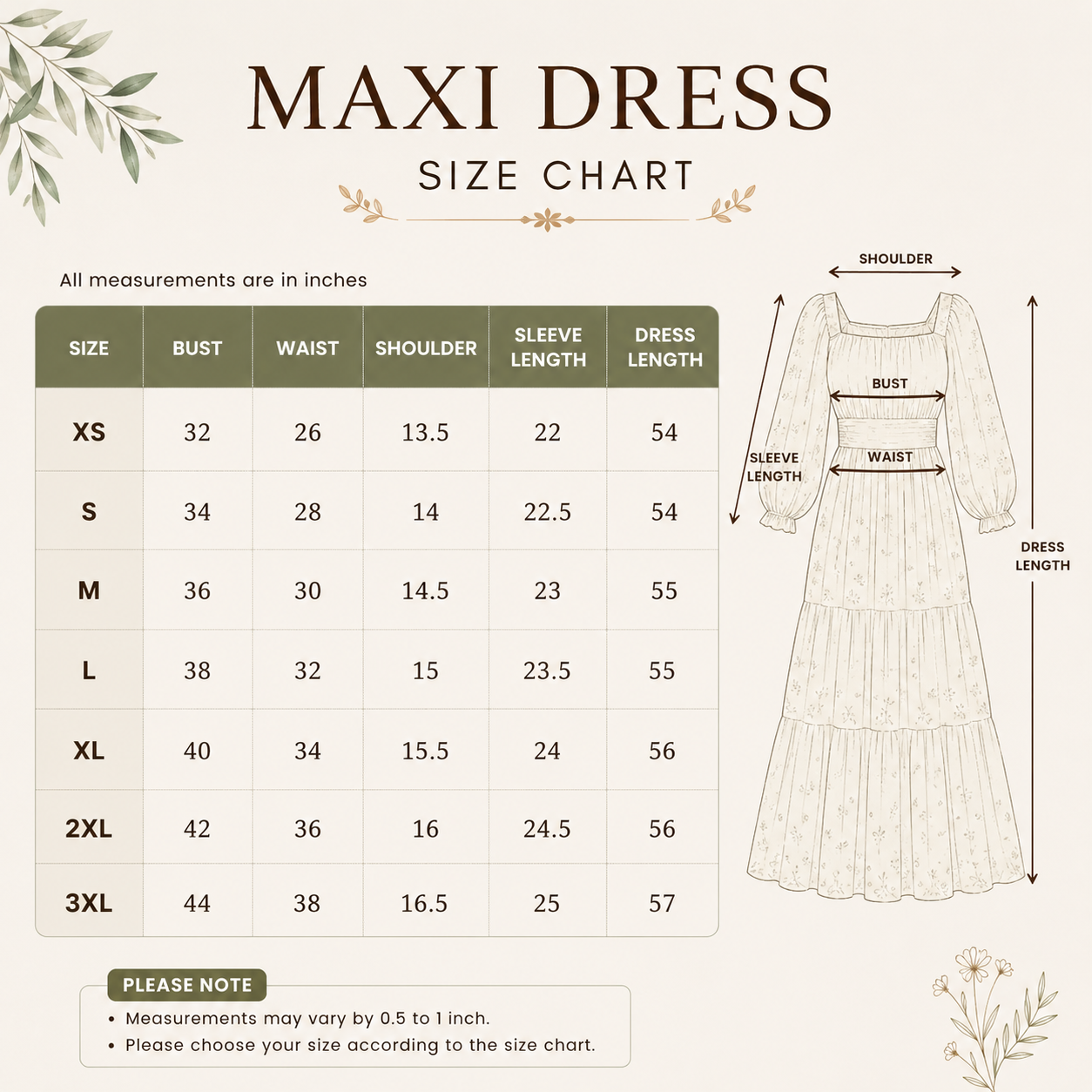 3 Women’s Printed Maxi Dress Collection ( P9 )