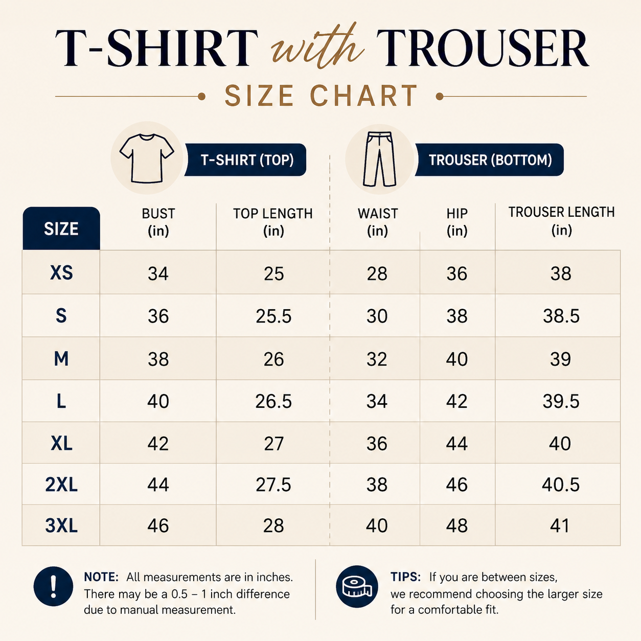 3 Women’s T-Shirt With Matching Trouser ( T2 )