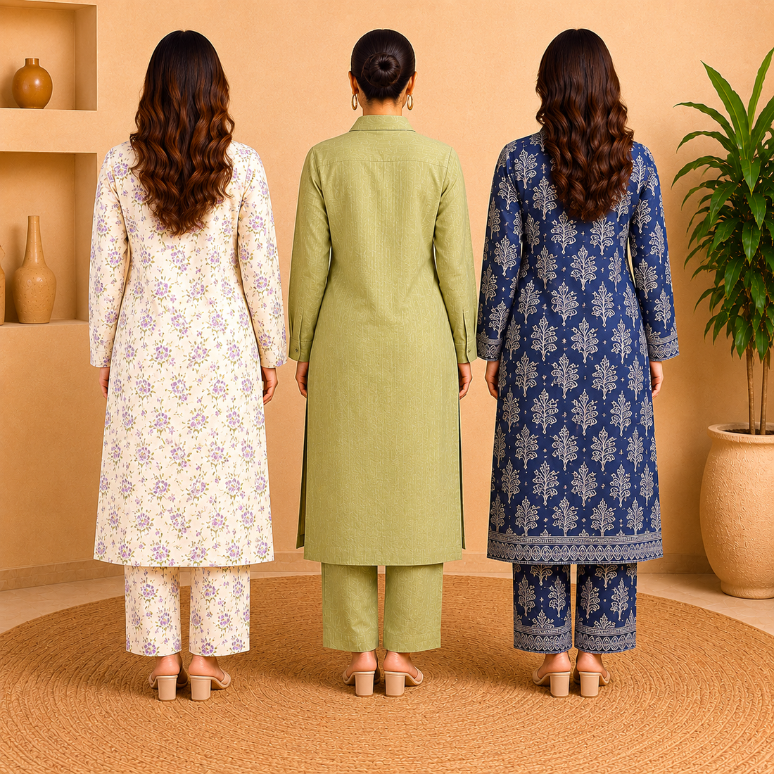 Women’s Kurta Pant | Pack of 3 |  Printed Ethnic Casual Wear